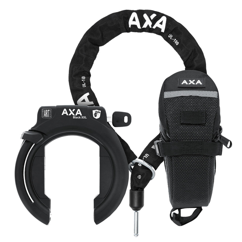 AXA Block XXL Frame Lock Cable Seat Bag Set