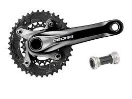 Shimano Fc-m615 Deore 175 38/24t 10-speed W/ Bb Black