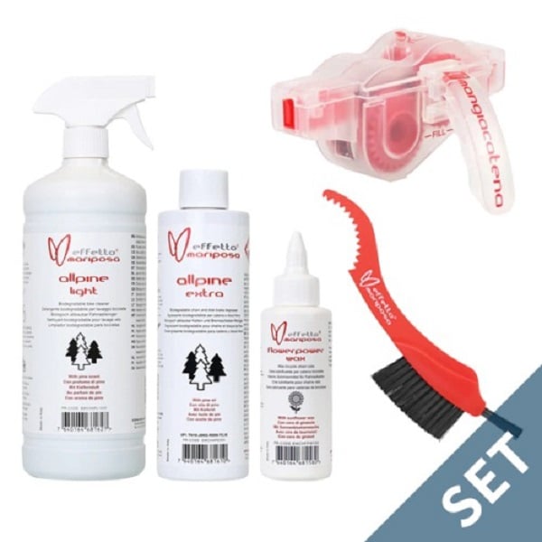 Effetto Mariposa Cleaner Set AllpineLight 1000ml + AllpineExtra 500ml + CogBrush + MangiaCatena +FlowerpowerWax 100ml