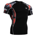 Fixgear Printed BaseLayer Compression Skin Top Tights Short Sleeves Shirts C2S B30