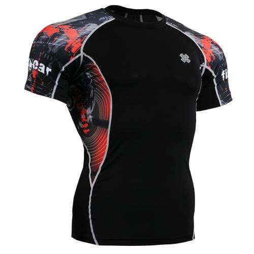 Fixgear Printed BaseLayer Compression Skin Top Tights Short Sleeves Shirts C2S B30