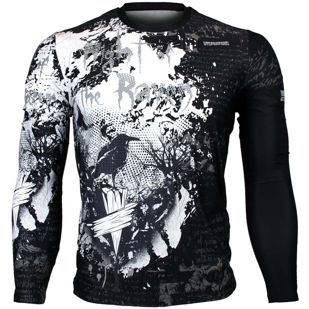 Btoperform Night of the Raven Full Graphic Loose-fit Long Sleeve Crew neck Shirts FR-157