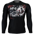 Btoperform Burn off - Black Full Graphic Loose-fit Long Sleeve Crew neck Shirts FR-158K