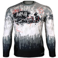 Btoperform Burn off - Wild Full Graphic Loose-fit Long Sleeve Crew neck Shirts FR-158W