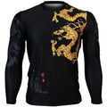 Btoperform Golden Dragon Full Graphic Loose-fit Long Sleeve Crew neck Shirts FR-164