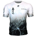 Btoperform No Retreat Thunder White Full Graphic Loose-fit Crew neck T-Shirts FR-303W