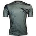 Btoperform Old Wild Khaki Full Graphic Loose-fit Crew neck T-Shirts FR-347H