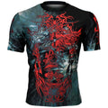 Btoperform Metal Tribal Full Graphic Loose-fit Crew neck T-Shirts FR-353