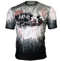 Btoperform Burn off - Wild Full Graphic Loose-fit Crew neck T-Shirts FR-358W