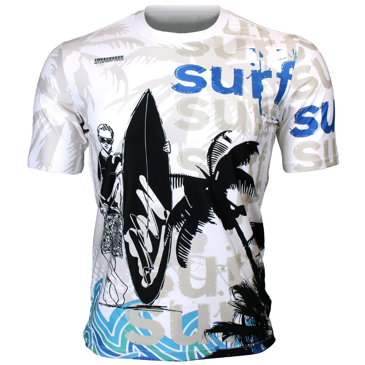 Btoperform Surf Full Graphic Loose-fit Crew neck T-Shirts FR-359
