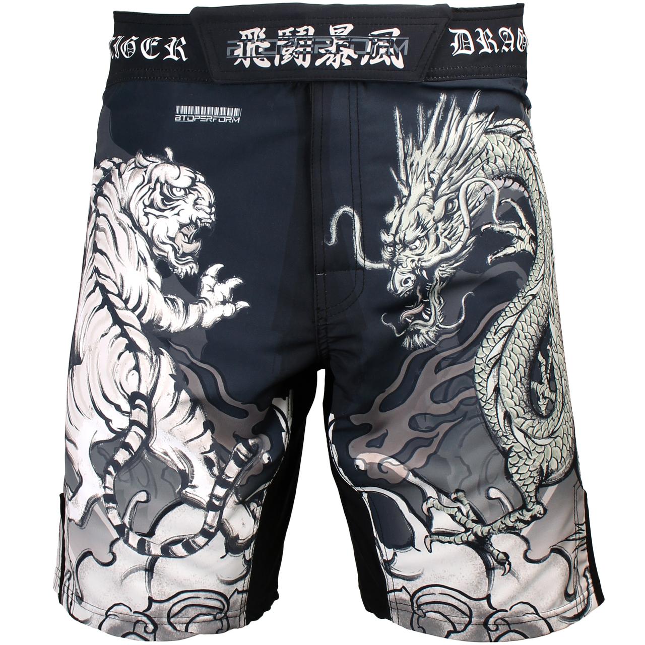 Btoperform Dragon Vs Tiger Full Graphic Mma Fight Cycling Shorts FS-36
