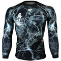 Btoperform No Retreat Thunder Black Full Graphic Compression Long Sleeve Shirts FX-103K