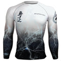 Btoperform No Retreat Thunder White FX-103W Compression Top MMA Jersey Shirts