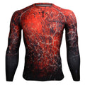 Btoperform Grunge Red FX-107R Compression Top MMA Jersey Shirts