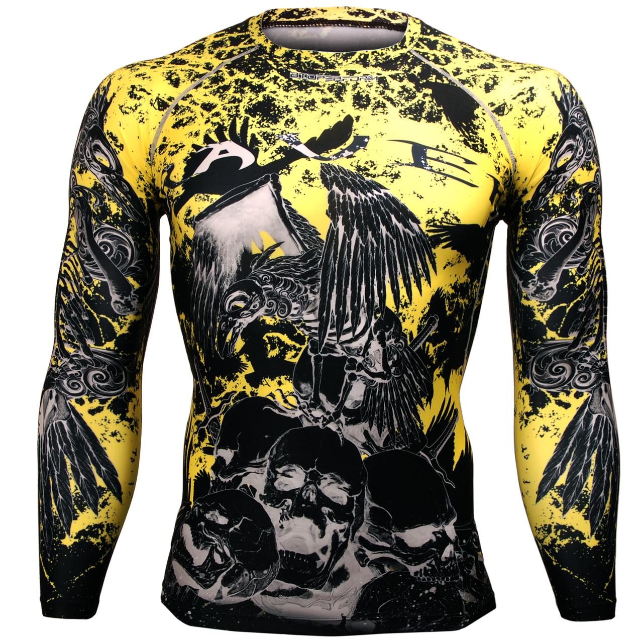 Btoperform Raven Skull FX-125 Compression Top MMA Jersey Shirts
