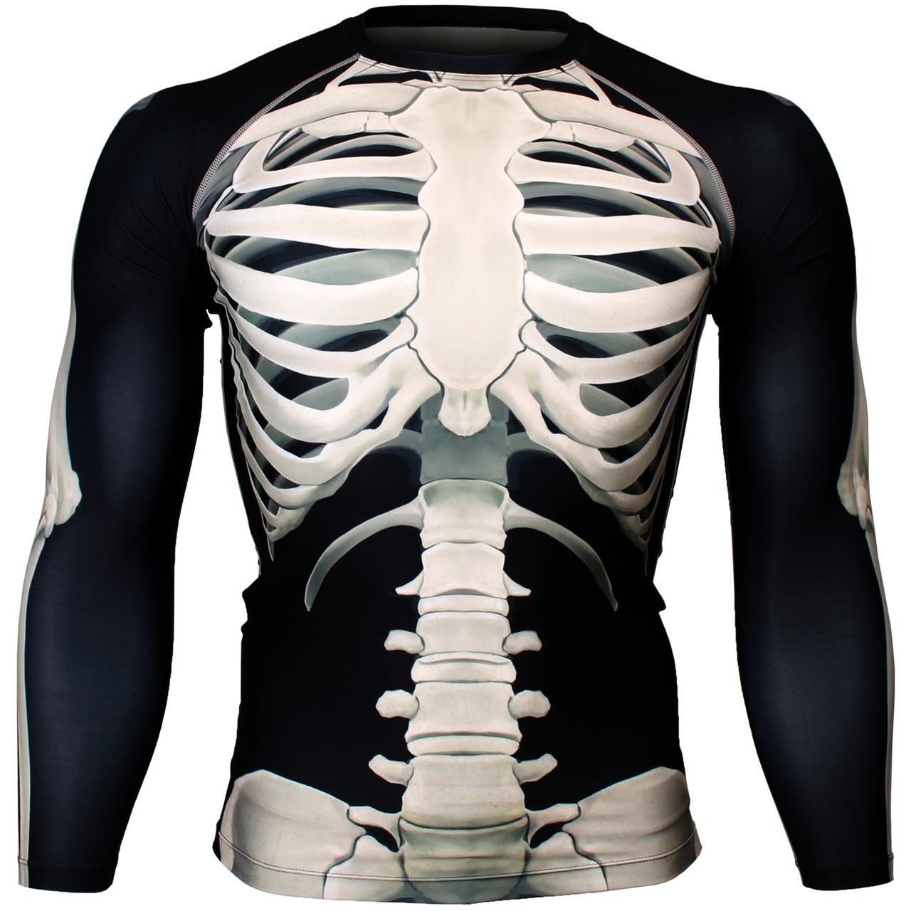 Btoperform Skeleton Full Graphic Compression Long Sleeve Shirts FX-128