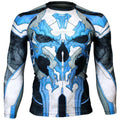 Btoperform Golden Army - Blue Full Graphic Compression Long Sleeve Shirts FX-131B