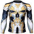 Btoperform Golden Army - Yellow Full Graphic Compression Long Sleeve Shirts FX-131Y