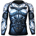 Btoperform Dark Knight - Titanium Full Graphic Compression Long Sleeve Shirts FX-135T