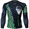 Btoperform Rock You Green Full Graphic Compression Long Sleeve Shirts FX-141G