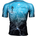 Btoperform No Retreat -Thunder blue Full Graphic Compression Short Sleeves Shirts FX-303B