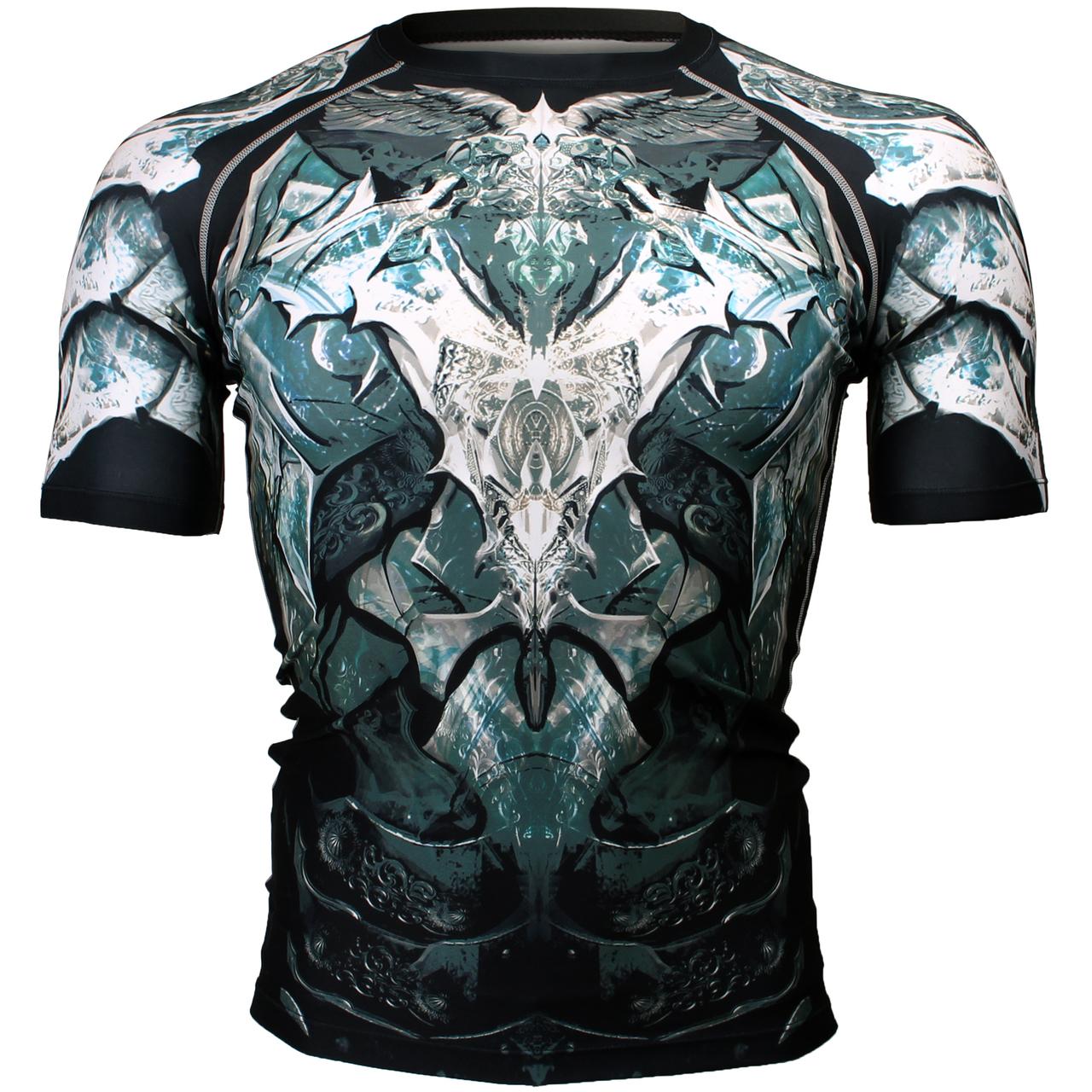 Btoperform Angel Knight Full Graphic Compression Short Sleeves Shirts FX-317