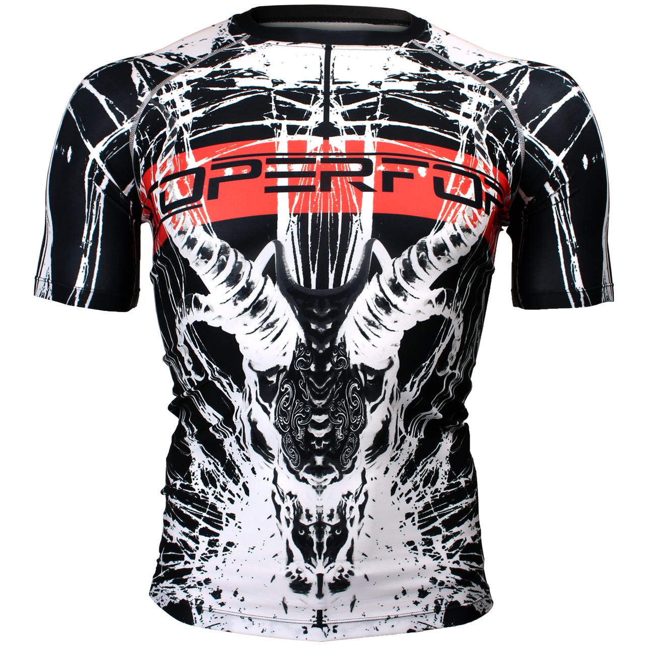 Btoperform Devil Horn Full Graphic Compression Short Sleeves Shirts FX-322