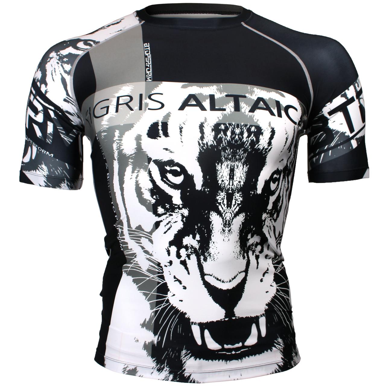 Btoperform Tigris Altaica Full Graphic Compression Short Sleeves Shirts FX-324