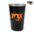 Fox Steel Pint Glass Stainless Black Cup