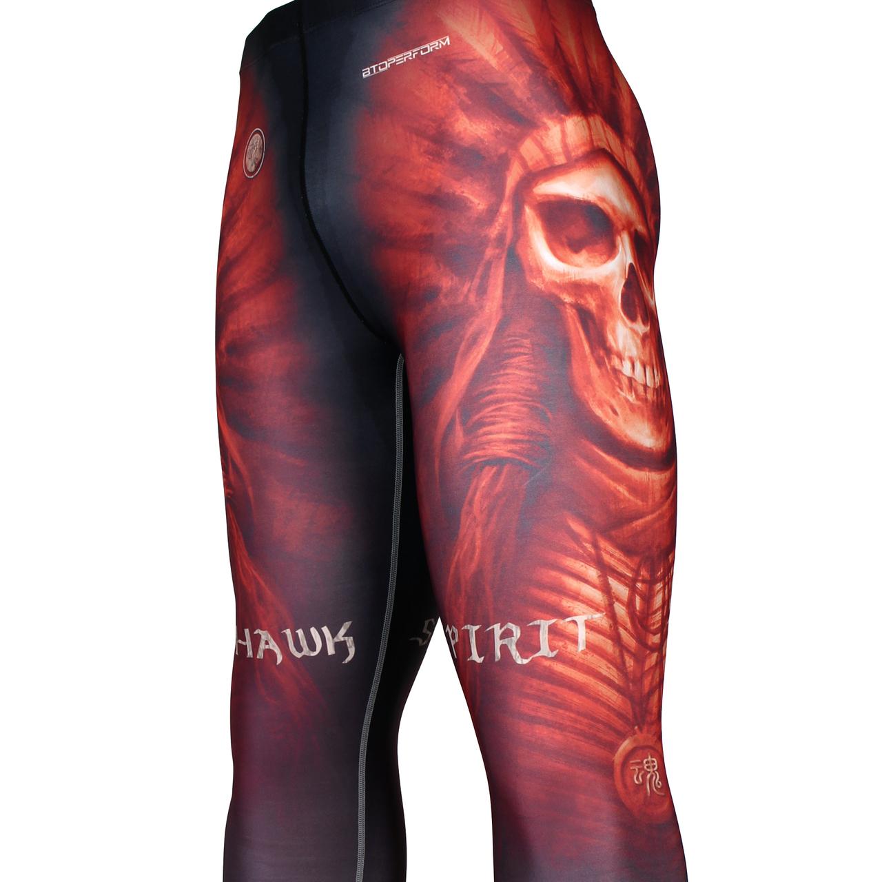 Btoperform Mohawk Spirit FY-102R Compression Leggings Bottom MMA Tights Yoga