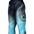 Btoperform No Retreat Thunder Blue FY-103B Compression Leggings Bottom MMA Tights