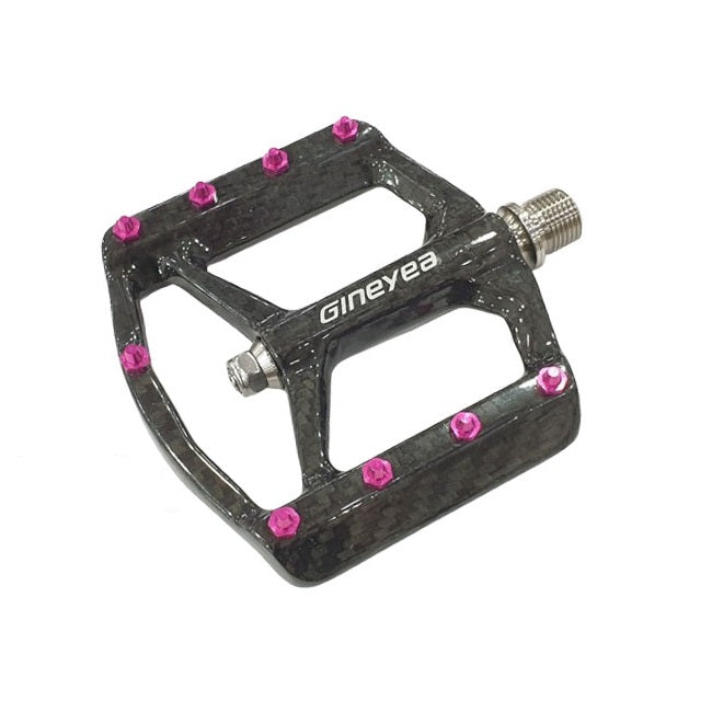 GINEYEA 3K Carbon Flat Pedals 4-Bearing No.C060