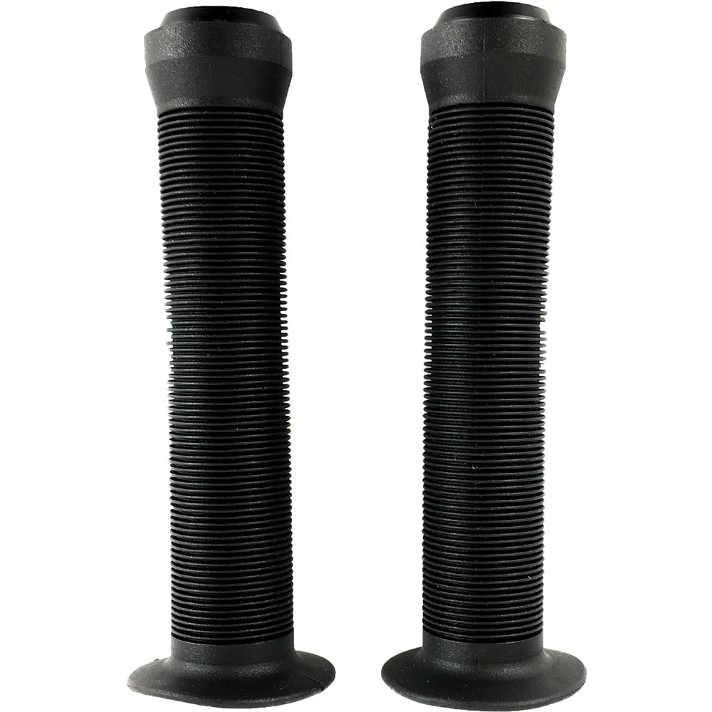 Curb Dog X-Gen Black 145mm Ribbed Flanged w/End Plug Grips