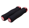 SRAM LOCKING CONTOUR FOAM GRIPS BLACK w/ RED CLAMP