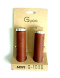 Gyes G-1035 Leather Grips Handmade 130mm Brown