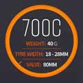 Tubolito Tube Tubo-ROAD-700C (18-28c/80mm)