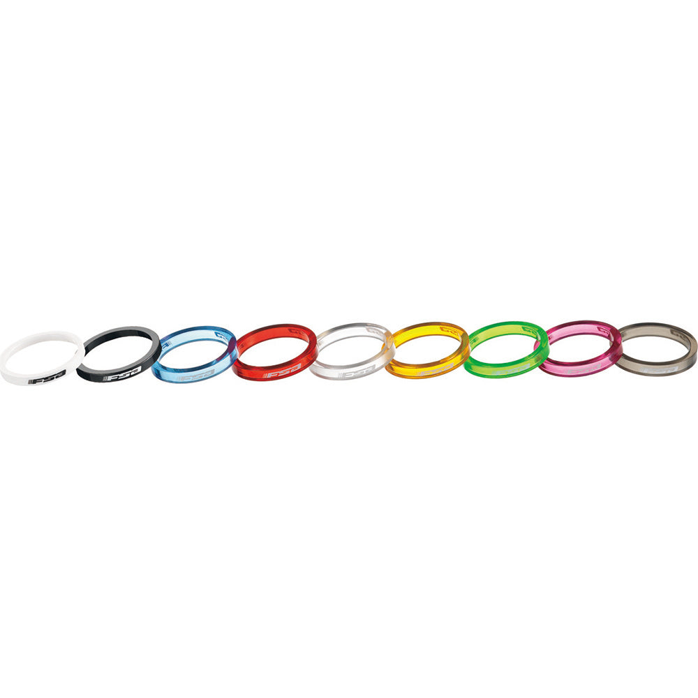 FSA POLYCARB SPACER BAG/10 1-1/8 5mm BLU