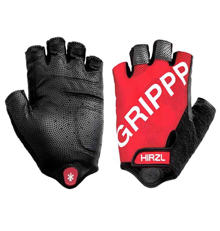 Hirzl grippp cycling gloves tour ff kangaroo half fingers red