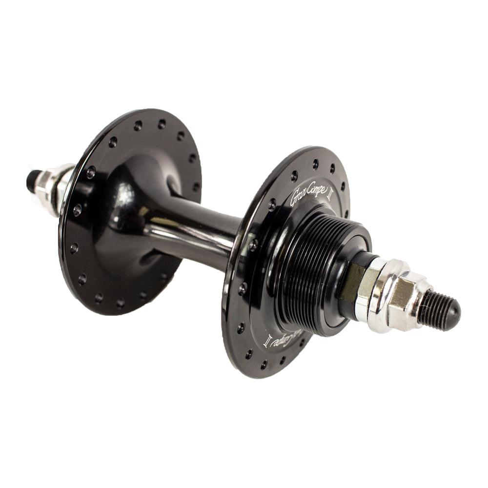 Gran Compe II 32H Black Rear Fix/Free Lrg Flange Track Hub