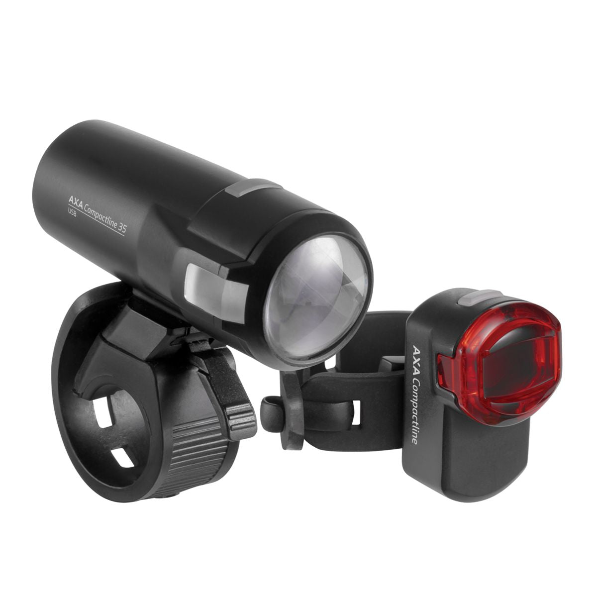 AXA Compactline 35Lux USB Battery Light Set
