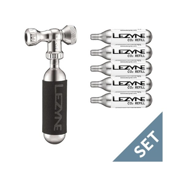 Lezyne Pump ControlDrive CO2 Silver + 16g CO2 x5ea