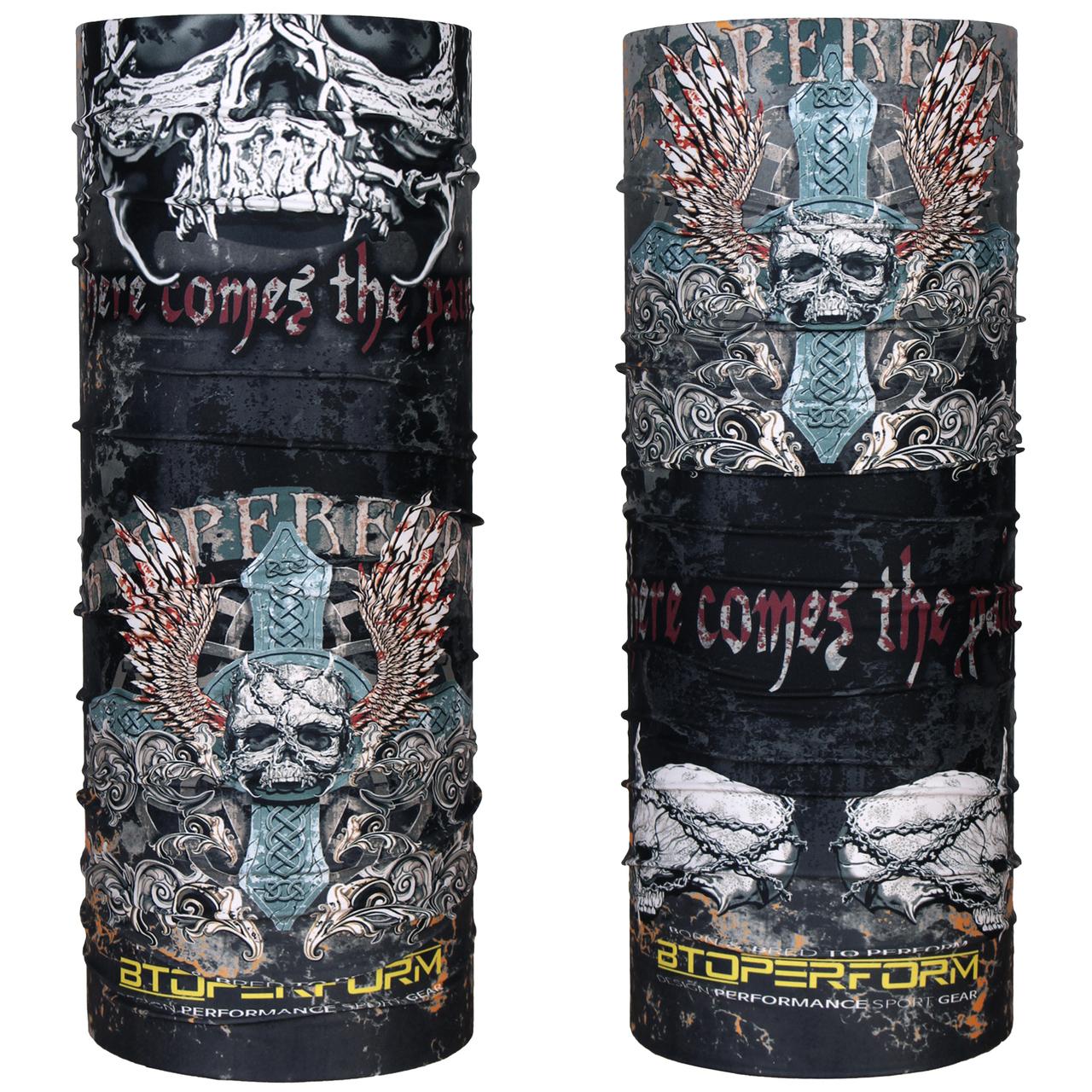 Btoperform Skull Cross Multi-functional Antimicrobial Headwear MH-106