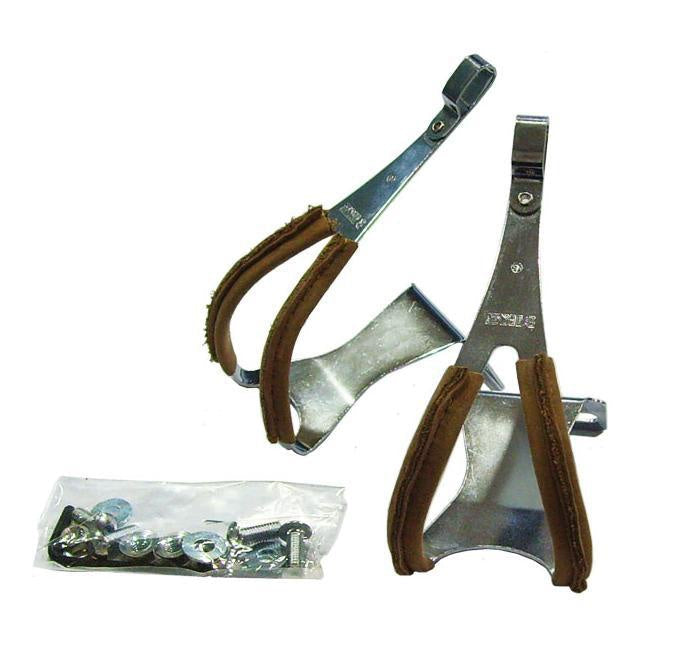 MKS Steel Toe Grip Leather Bicycle Pedals