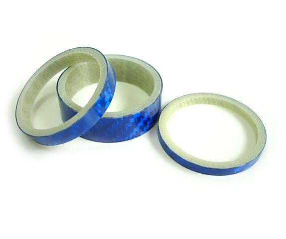 Mr.Control carbon head spacer set 3 5 10mm blue carbon