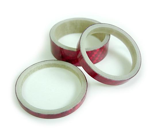 Mr.Control carbon head spacer set 3 5 10mm red carbon