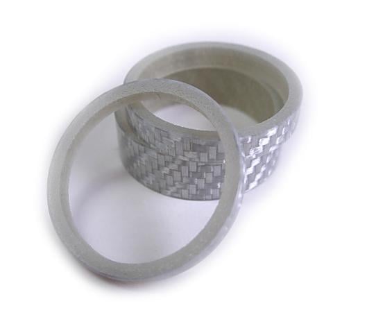 Mr.Control carbon head spacer set 3 5 10mm silver carbon