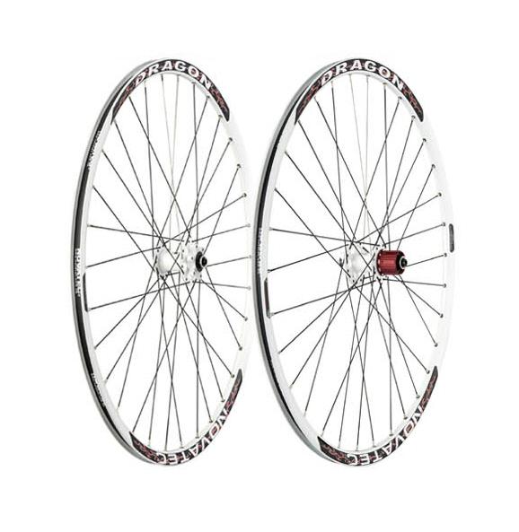 Novatec Dragon MTB wheelset white 26inch 