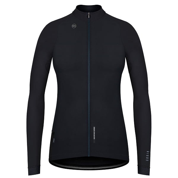 Gobik Pacer Solid Jet Black Long Sleeves Jersey Women