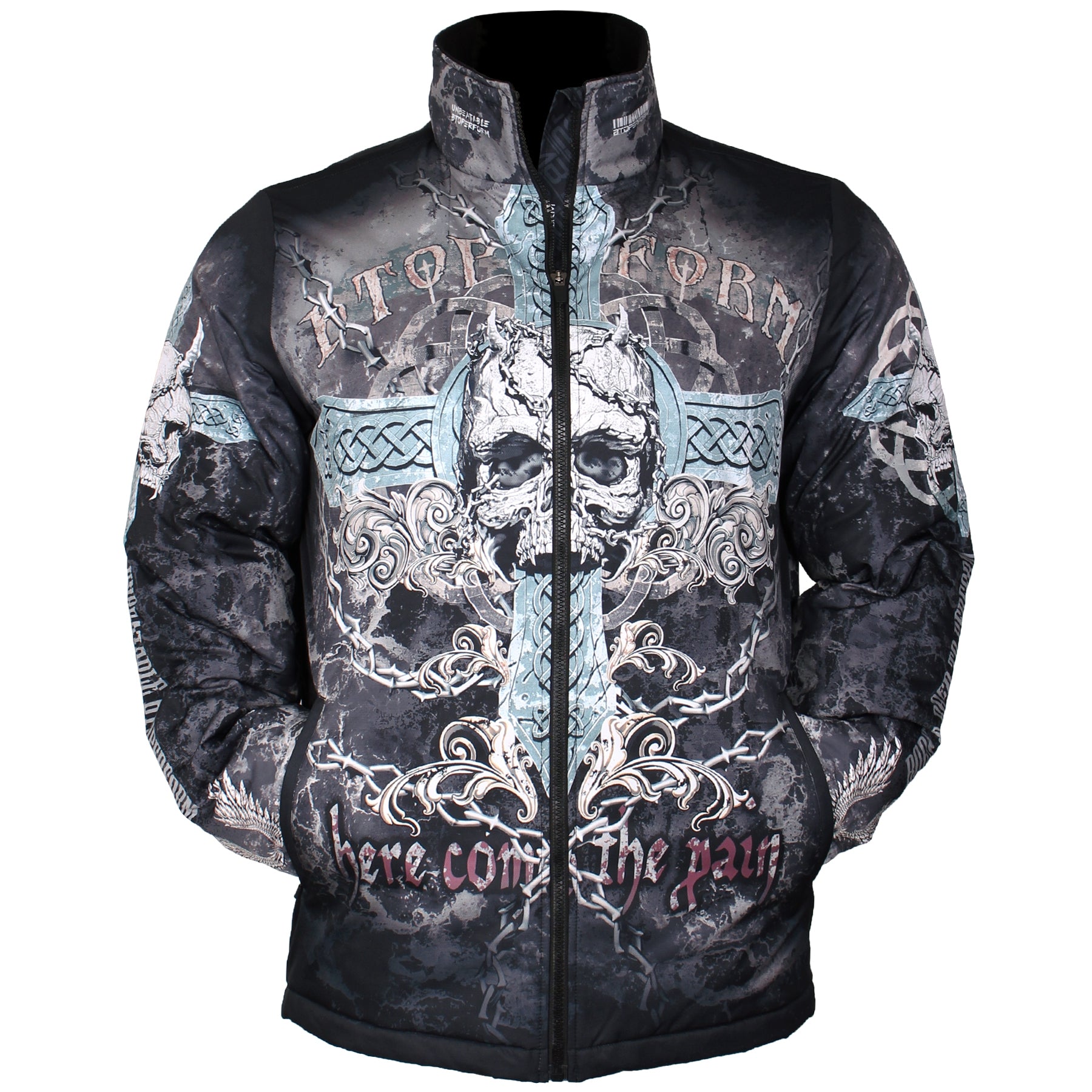 Btoperform Light Weight Padded Jacket PD-06 SKULL CROSS