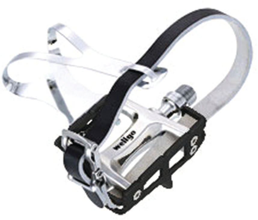 Welgo Pedals Road 9/16 AL Sealed W/Toeclip BLK/SIL RO25B